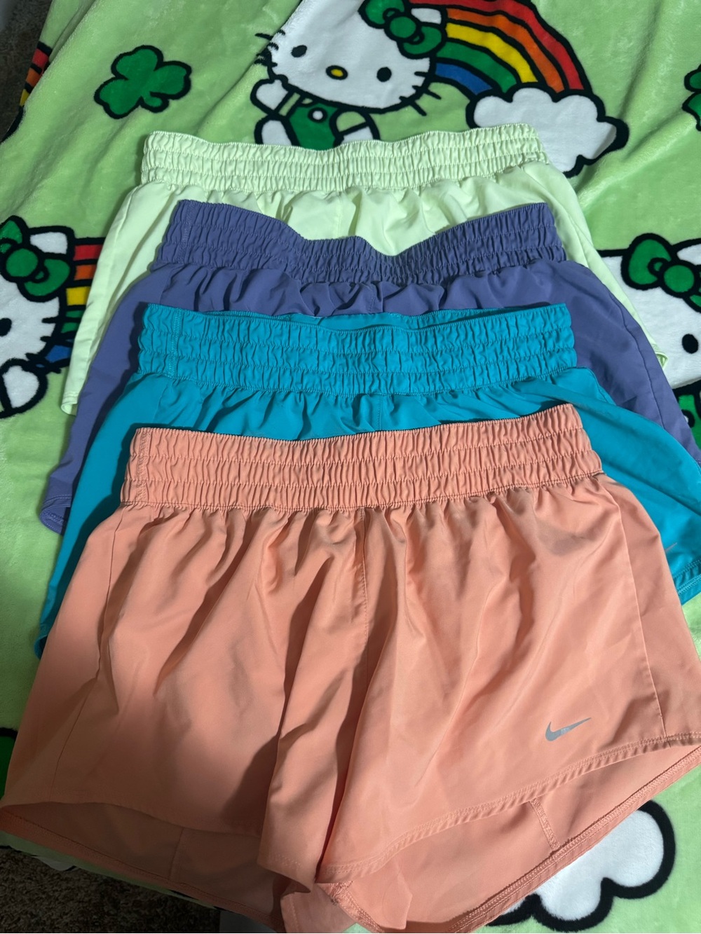 Nike Coral Pink & Pastel Multi Athletic Shorts Set